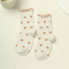 Ruffled Polka Dot Crew Socks