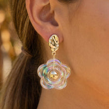 Iridescent Flower Earrings