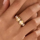 18K Stainless Steel Daisy Spinner Ring