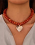 Chunky Resin Heart Necklace