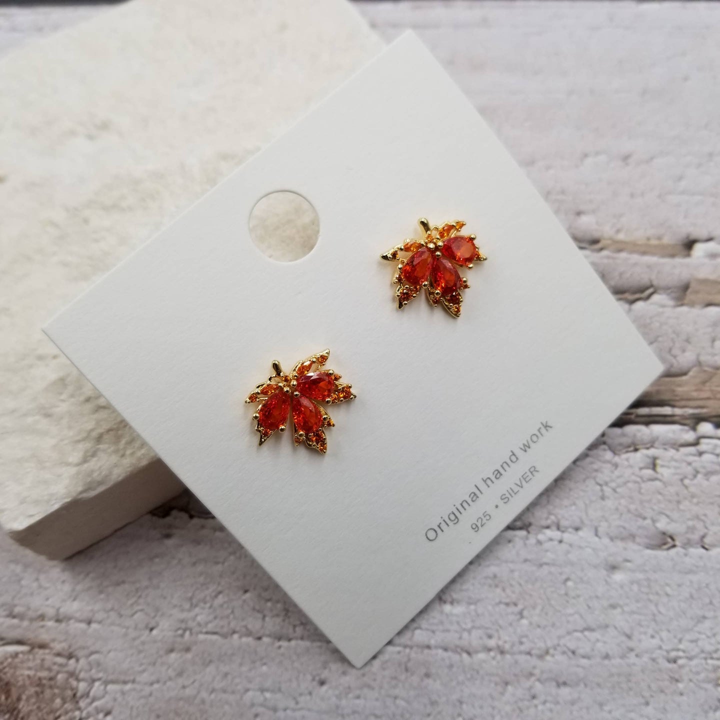 Maple Leaf Stud Earrings