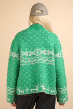 Door Buster * Nordic Holiday Sweater in Green (PLUS)
