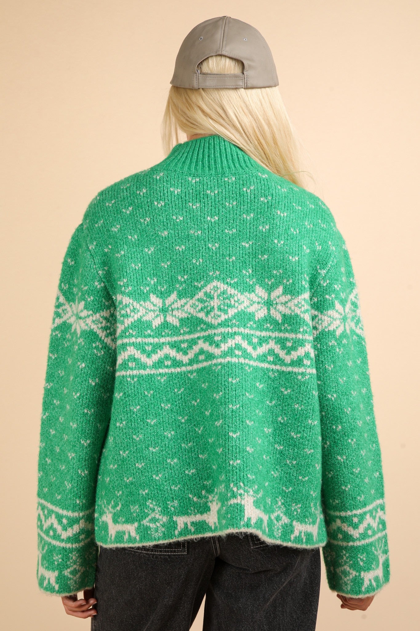Door Buster * Nordic Holiday Sweater in Green (PLUS)