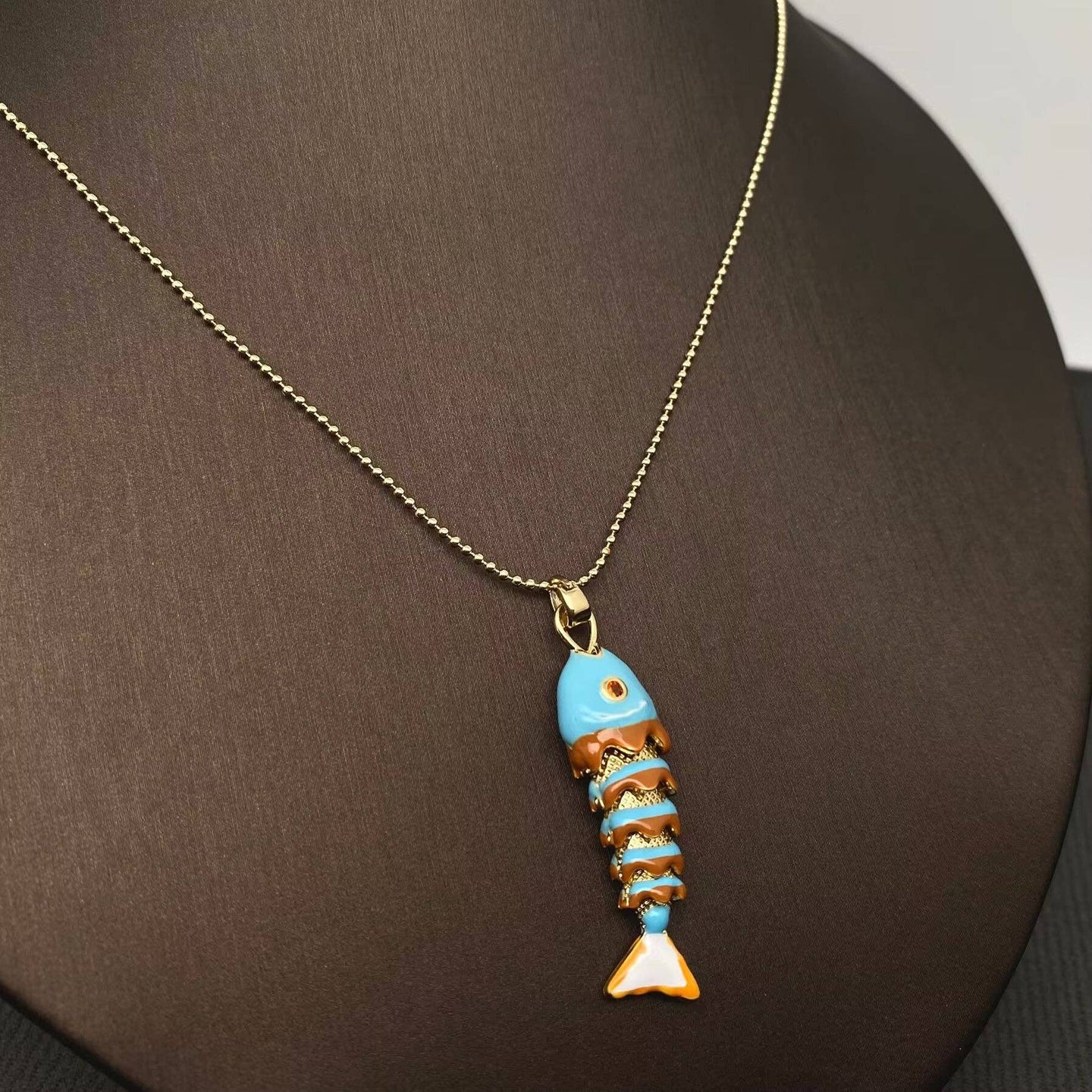 Vibrant Summer Fish Necklace