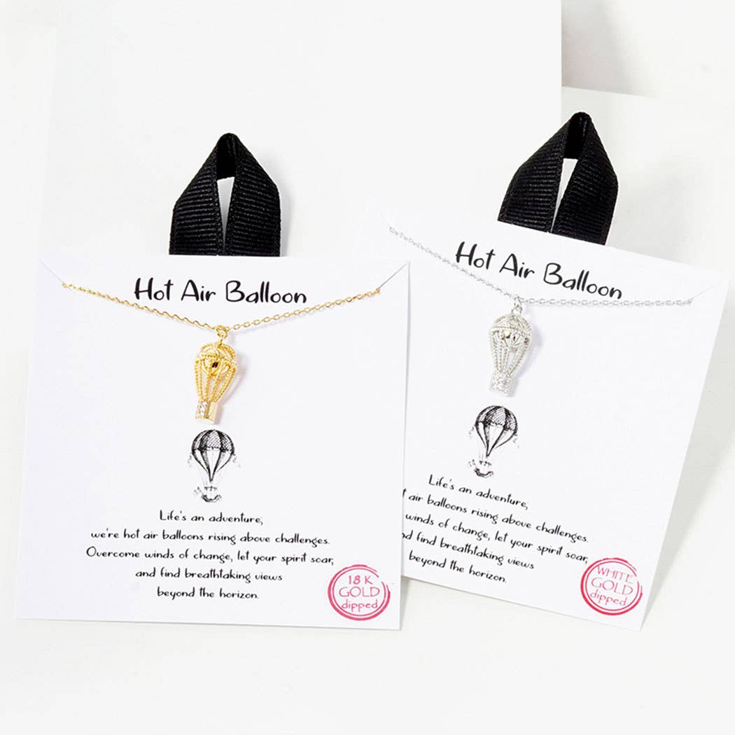 18K Gold Dipped Hot Air Balloon Necklace