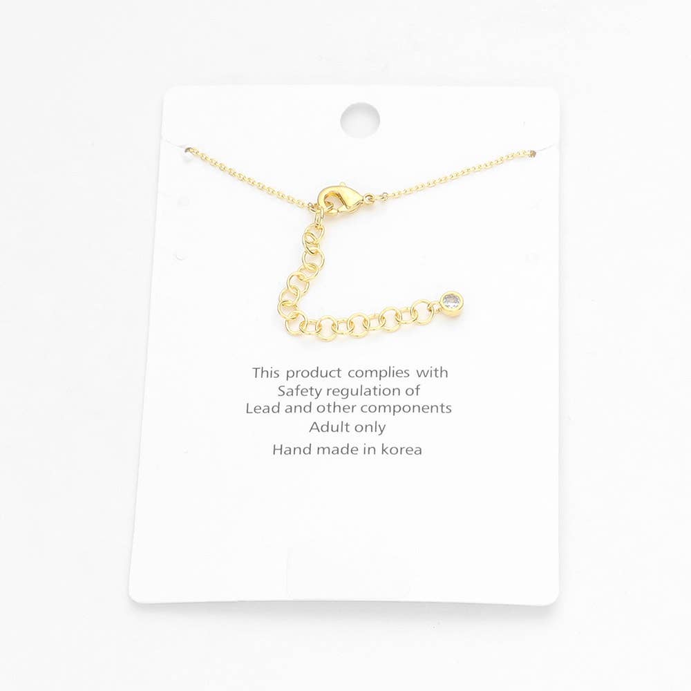 CZ Cross Anklet