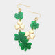 St Patricks Shamrock Link Earrings