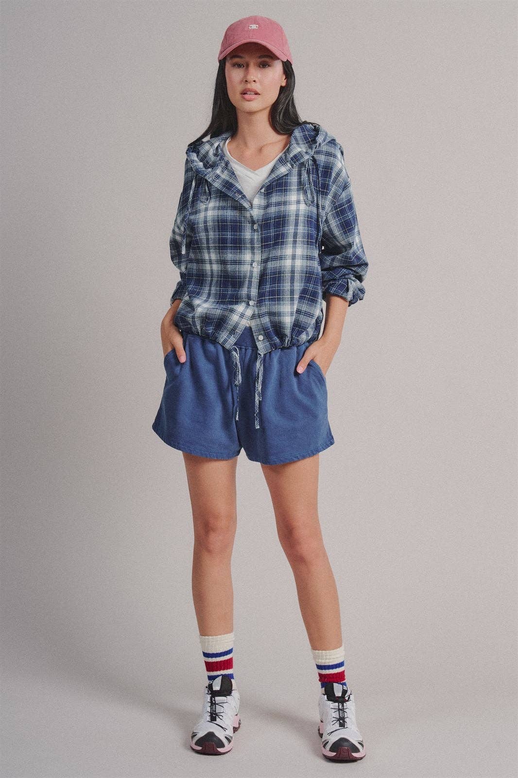 Navy Flannel Shacket (REG)