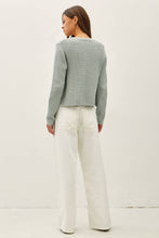 Chunky Knit Open Cardigan in Seafoam (REG)