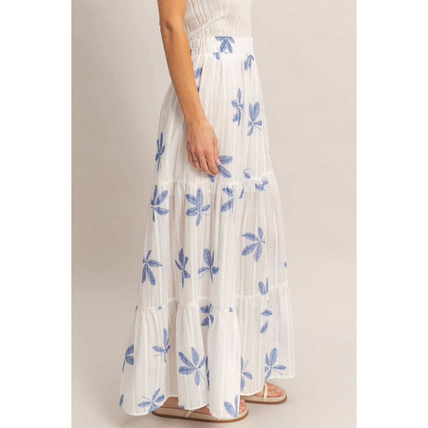 Side Slit Tiered Vacation Skirt (REG)