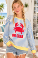 Striped Oh Crab Sweatshirt (REG)