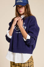 Lucky Graphic Sweater in Navy (REG)