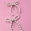 Pearl Bead Bow Earrings