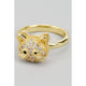 CZ Spinner Cat Ring - Size 7
