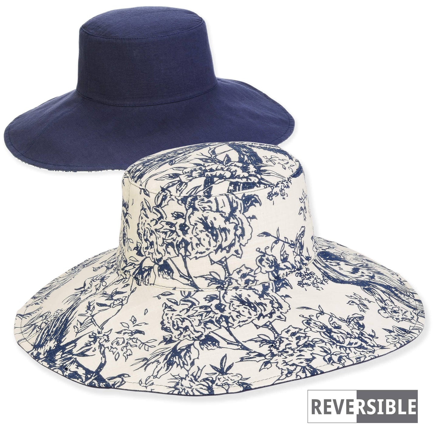 Navy Reversible Floppy Hat