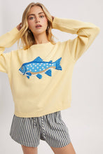 River Fish Sweater in Yellow (REG)