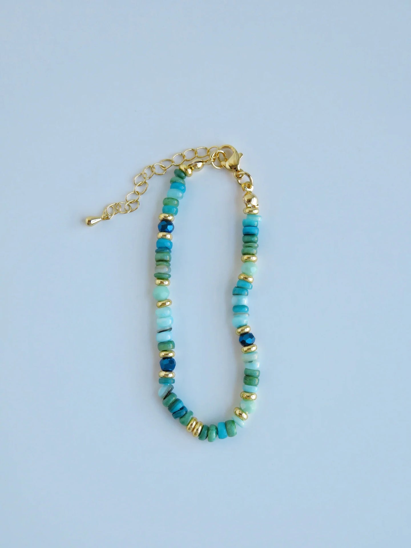 Beaded Charm Bar Bracelet