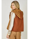 Color Block Back Puffer Vest in Spicy Latte (REG)