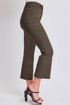 Hyperstretch Cropped Kick Flare Pants in Olive (REG)