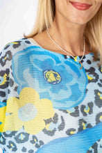 Blue Cheetah Flower Sweater (REG)