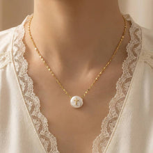 Cross On Pearl Necklace