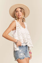Summertime Crochet Tank Top in White (REG)