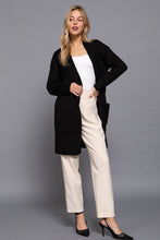 Long Length Open Cardigan in Black (REG)