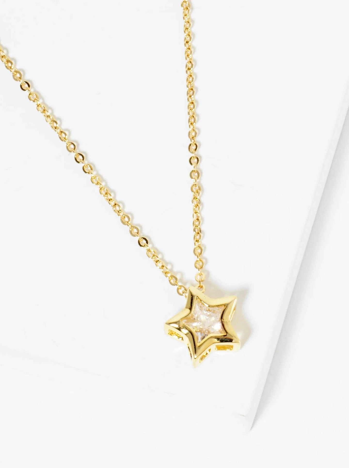 18K Dipped CZ Star Necklace