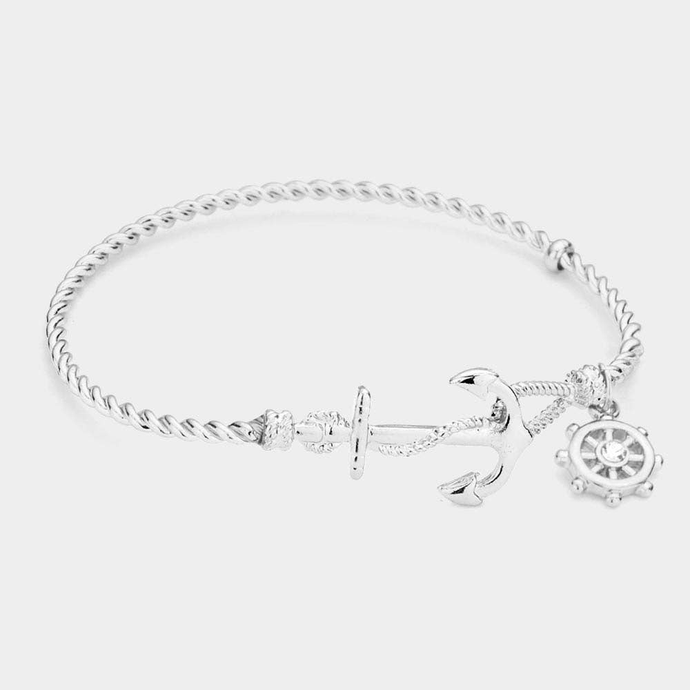 Nautical Anchor Hook Bracelet