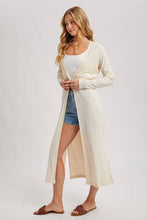 Ribbed Knit Maxi Cardigan in Vanilla (REG)