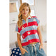 Stars and Stripes Collared Top (REG)