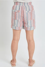 Missy Linen Shorts in Red Vari (REG)