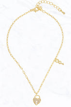 Heart Lock with Rhinestone Anklet