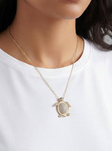 Rhinestone Sea Turtle Necklace