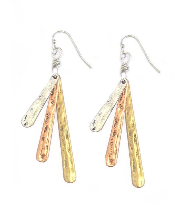 Mix Metal Chico Bar Earrings