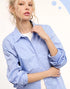 Classic Collar Button Top in Denim Blue (REG)