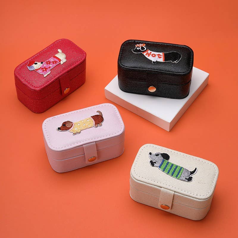 Doggy Dachshund Travel Jewelry Box