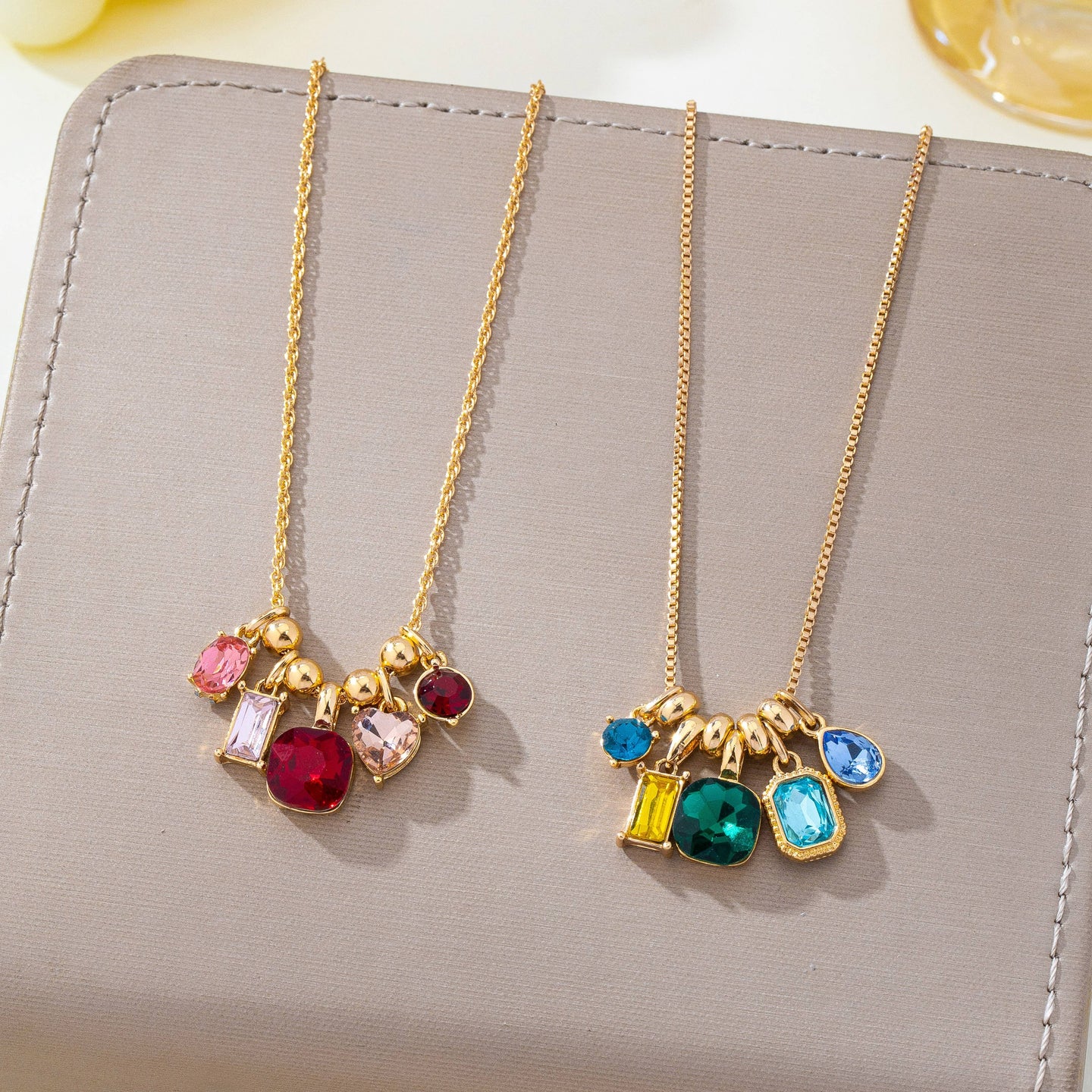 Crystal Cluster Charm Necklace