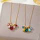 Crystal Cluster Charm Necklace