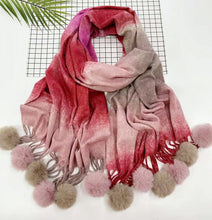 Ombre Pom Pom Scarf