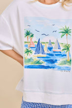 Sea Breeze Sailboat Scene Top (REG)