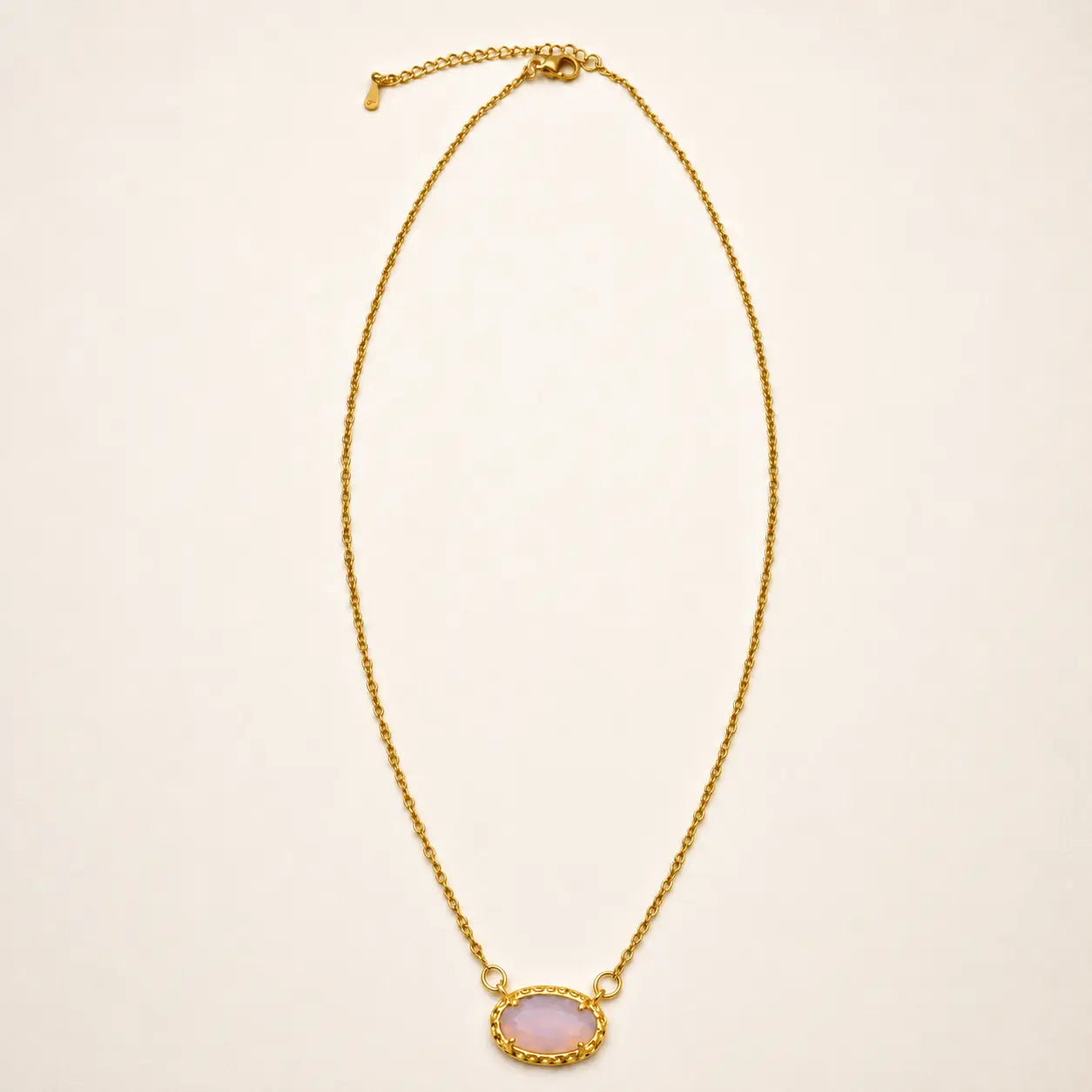 Oval Gemstone Necklace