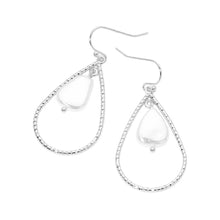 Textured Pearl Teardrop Earrings