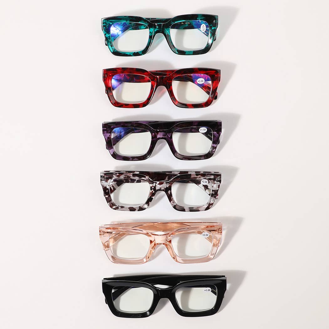 Blue Light Chunky Frame Reading Glasses