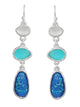 Seaglass Link Dangle Earrings