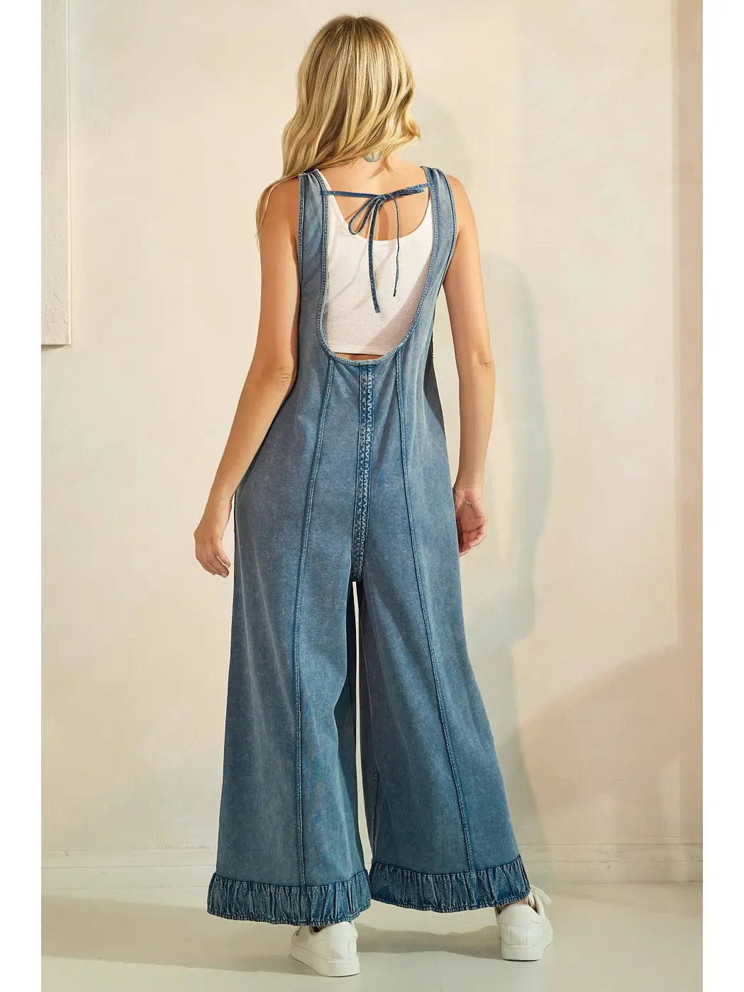 Wide Leg Jumpsuit in Denim Blue (REG)