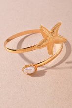 Gold Starfish Open Arm Cuff