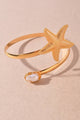 Gold Starfish Open Arm Cuff