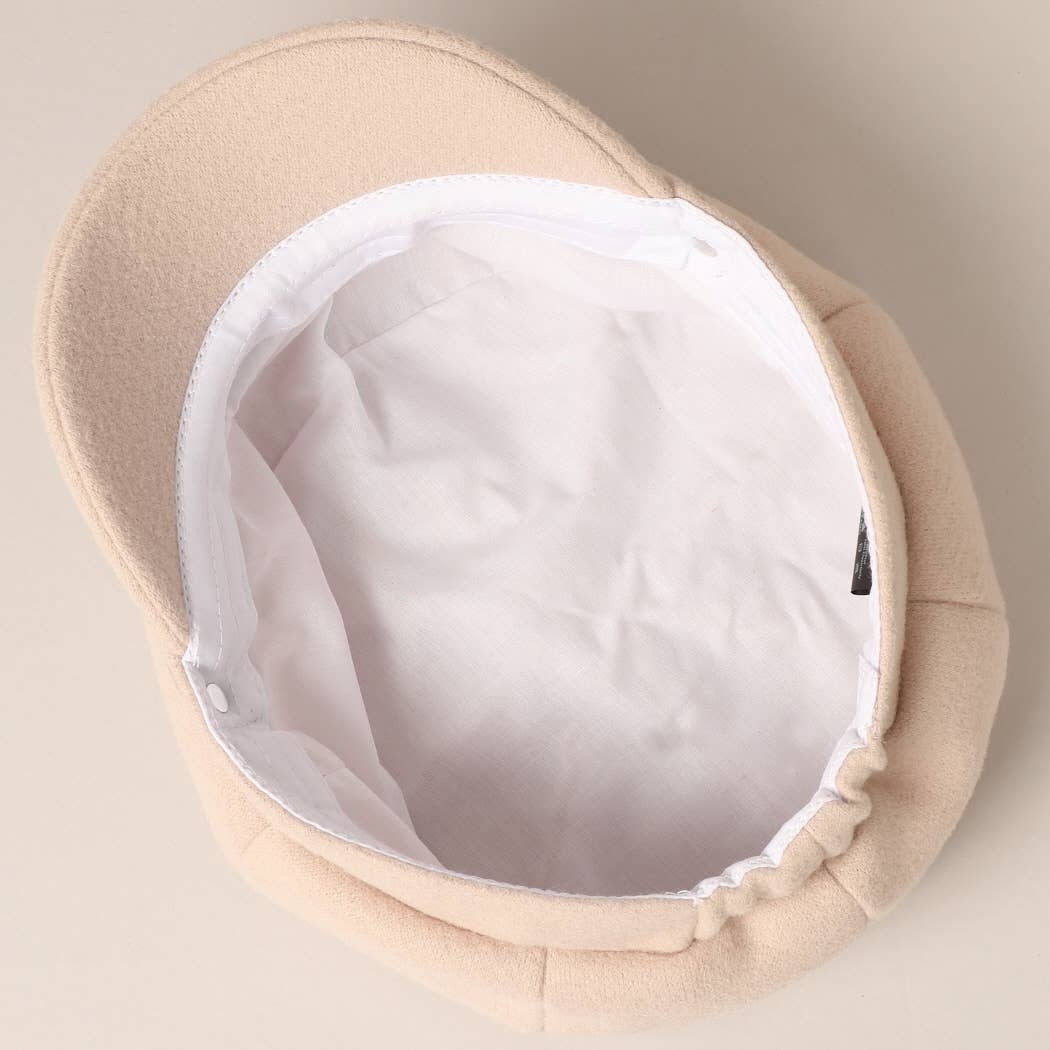 Solid Casual Newsboy Hat