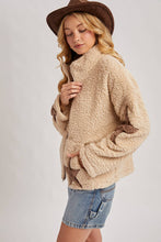 Star Shaped Teddy Sherpa Jacket in Beige (REG)